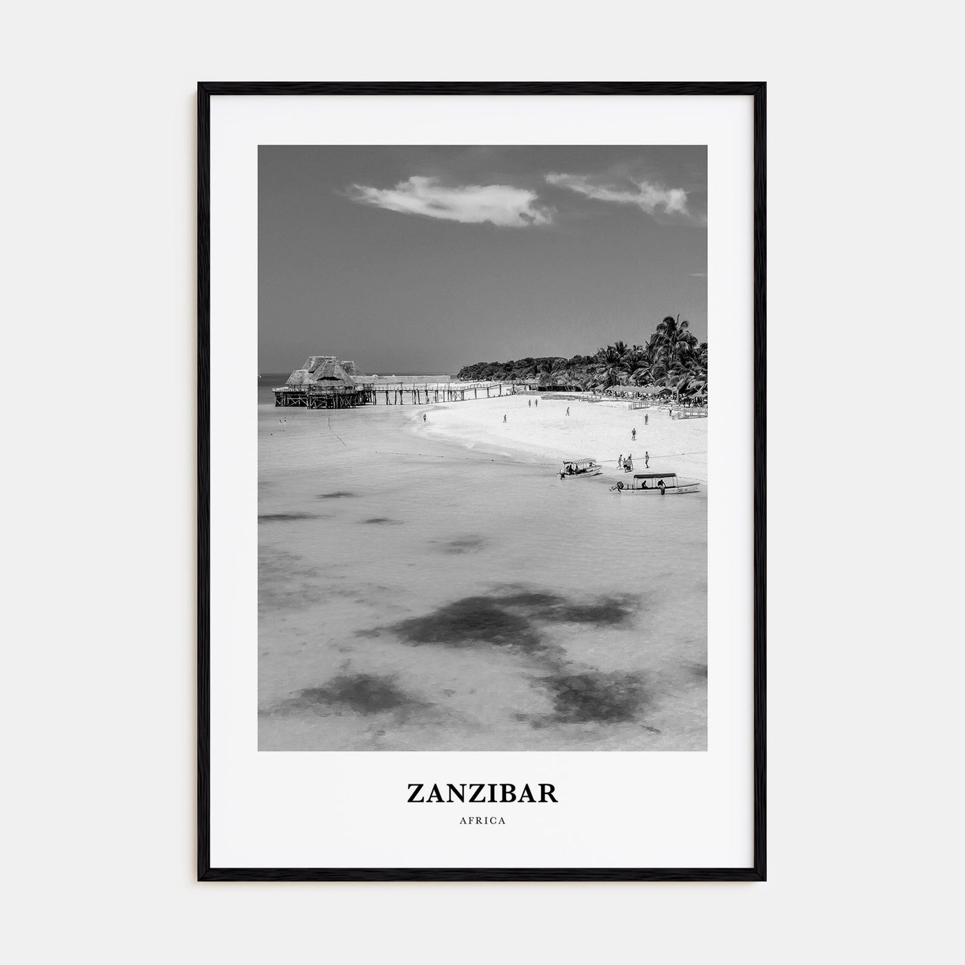 Zanzibar Portrait B&W Poster