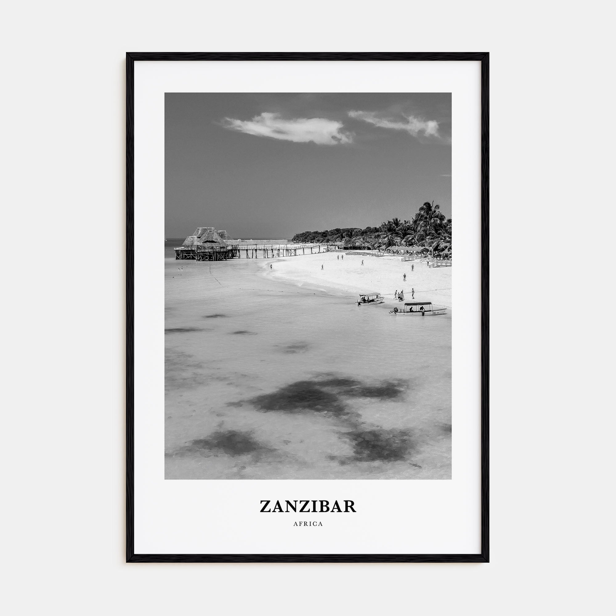 Zanzibar Portrait B&W Poster