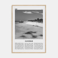 Zanzibar Travel B&W Poster