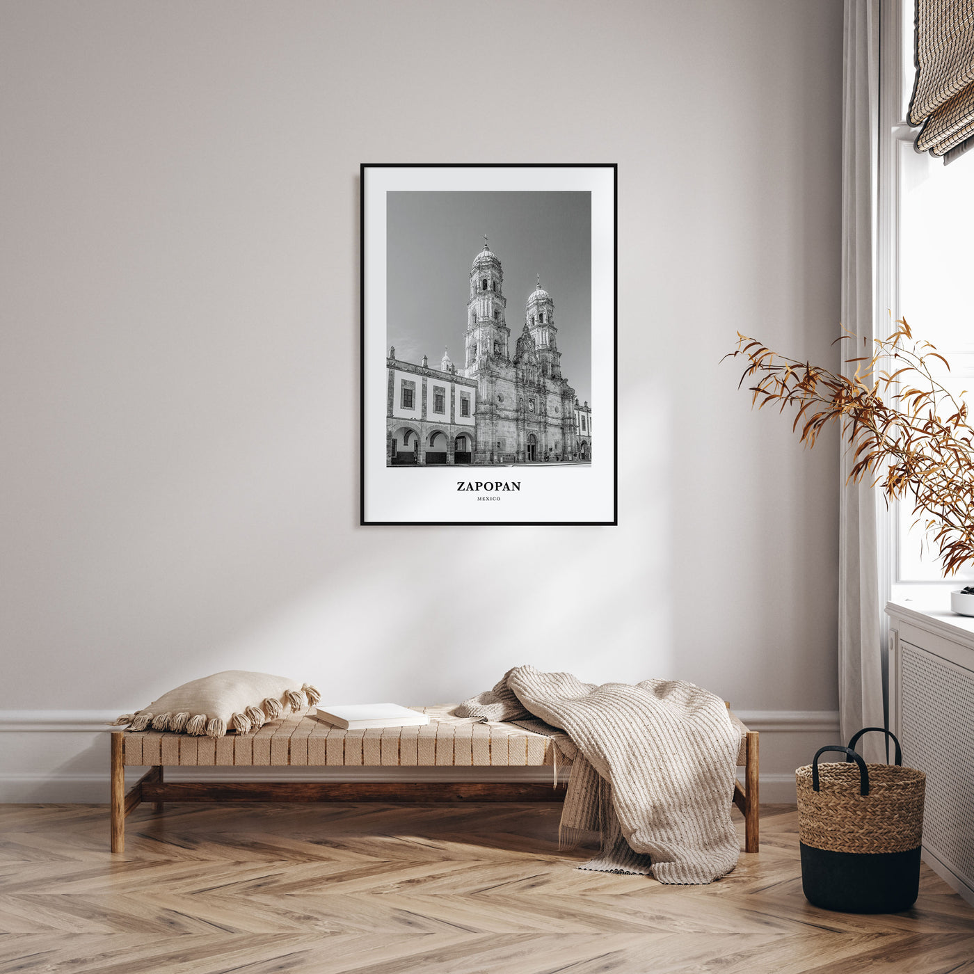 Zapopan Portrait B&W Poster