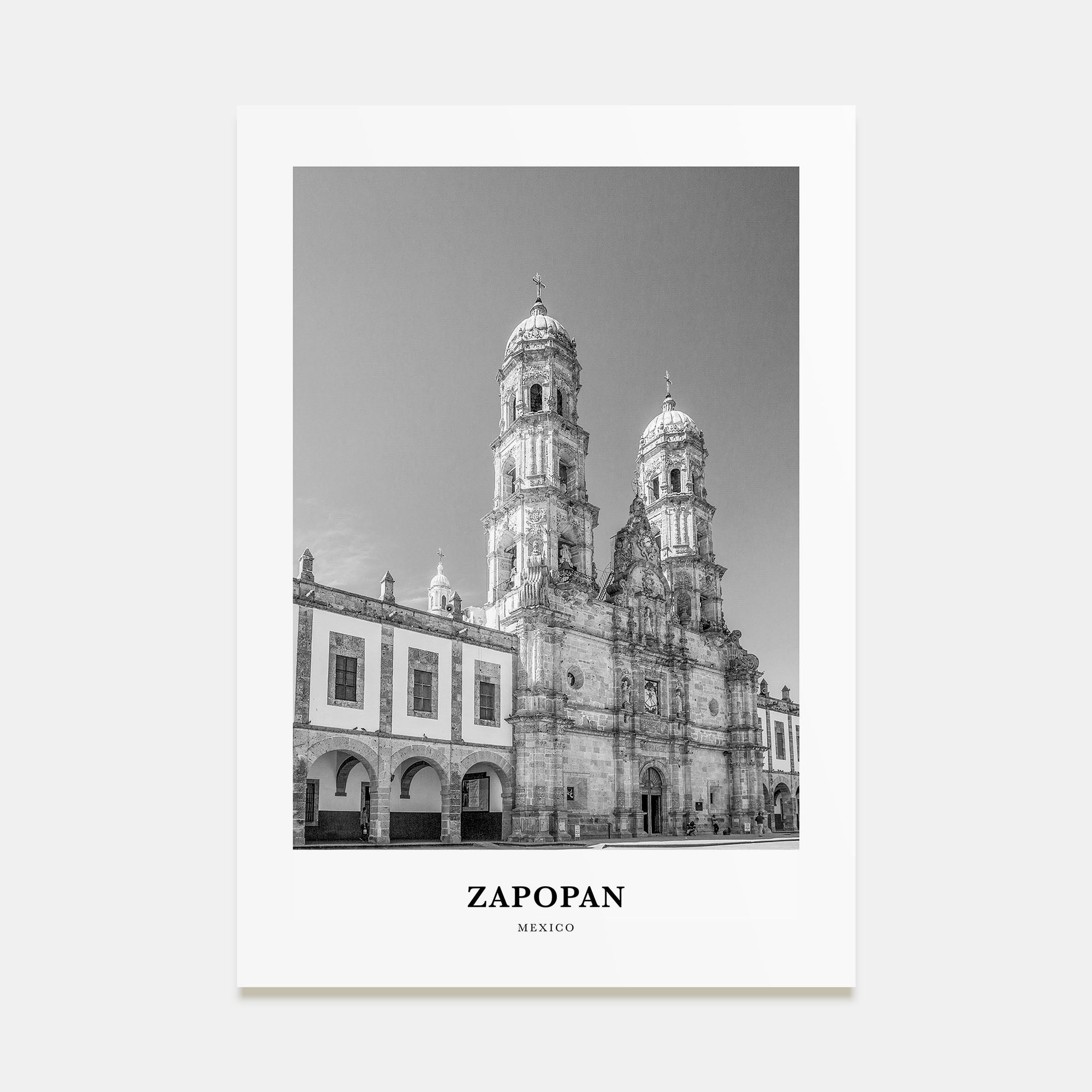 Zapopan Portrait B&W Poster