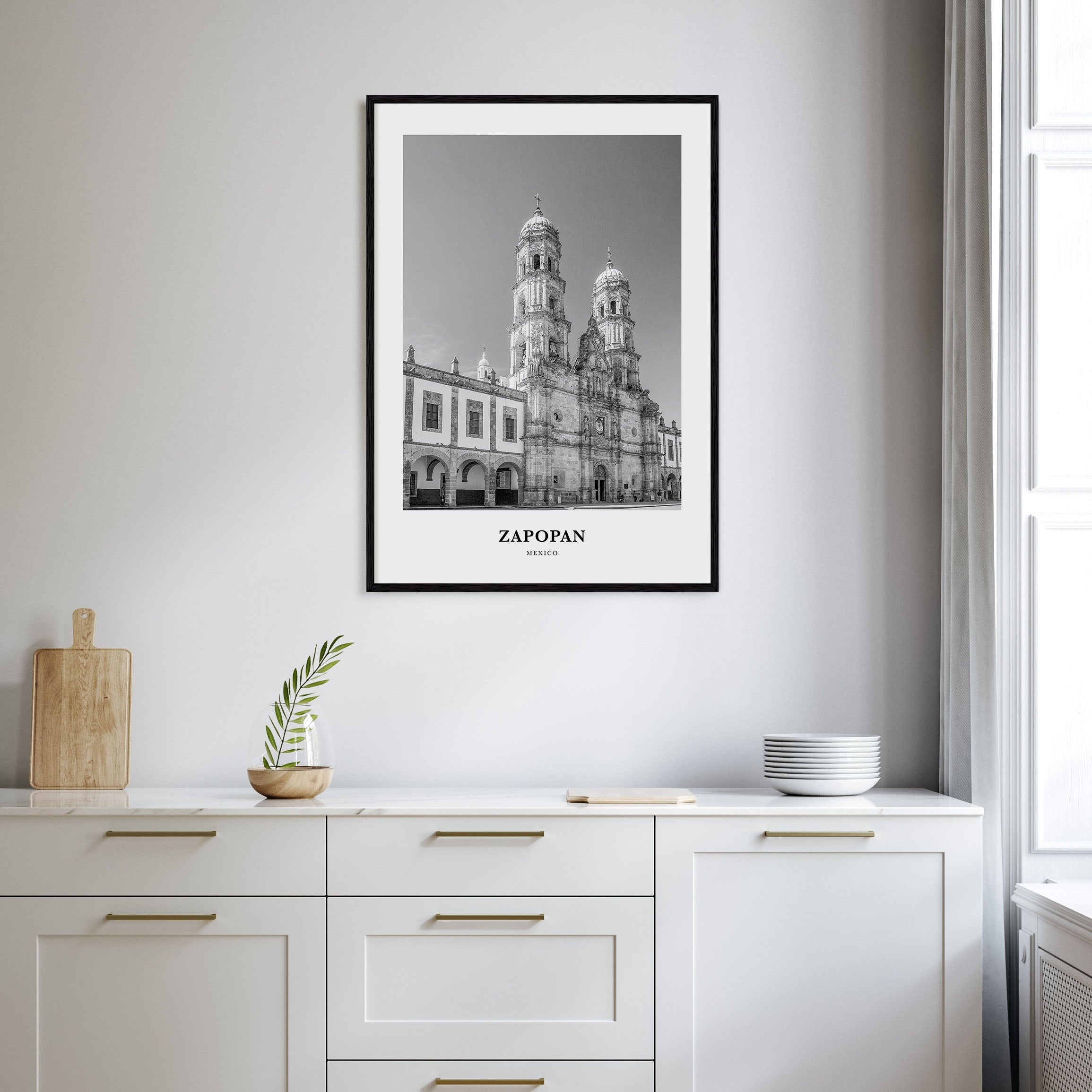 Zapopan Portrait B&W Poster
