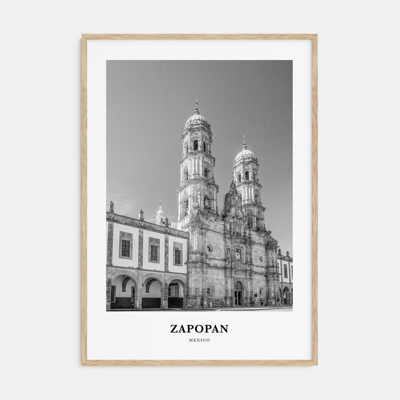 Zapopan Portrait B&W Poster