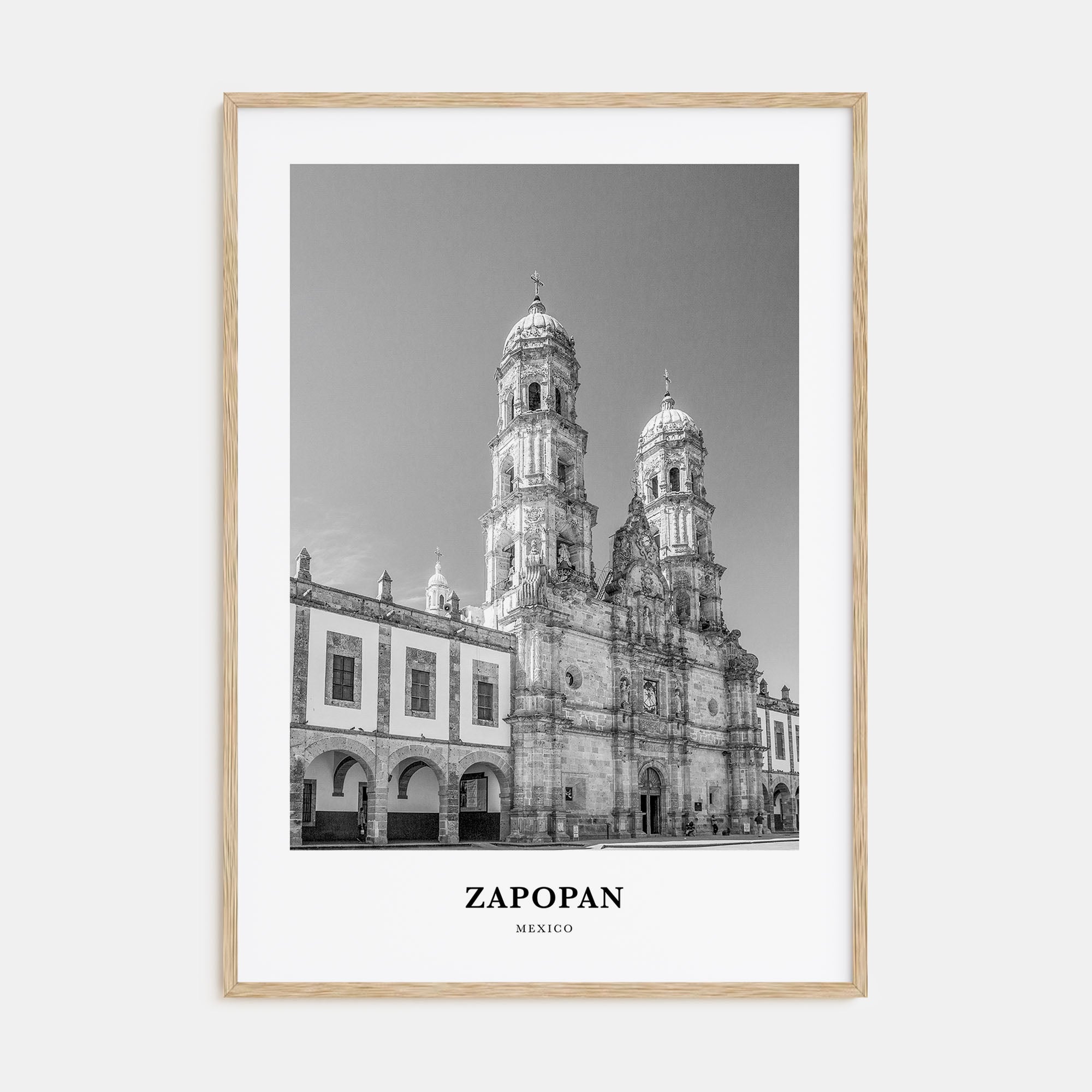 Zapopan Portrait B&W Poster