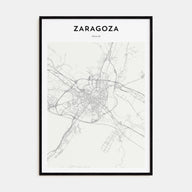Zaragoza Map Portrait Poster