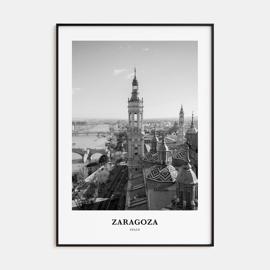 Zaragoza Portrait B&W Poster