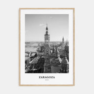 Zaragoza Portrait B&W Poster