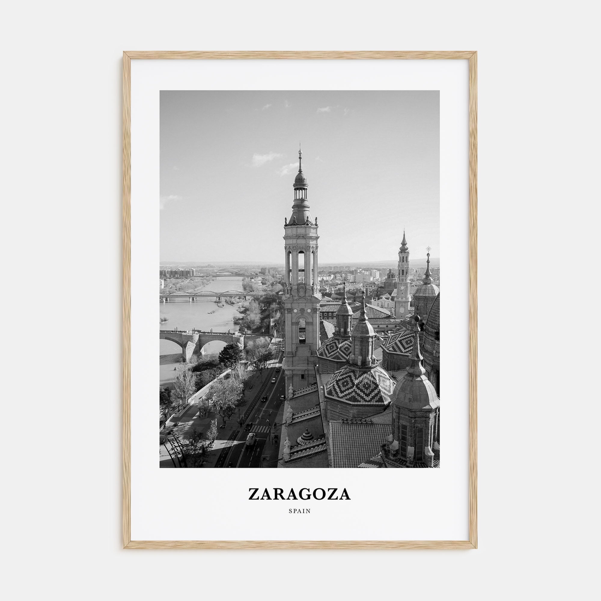 Zaragoza Portrait B&W Poster