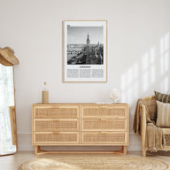 Zaragoza Travel B&W Poster