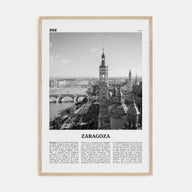 Zaragoza Travel B&W Poster