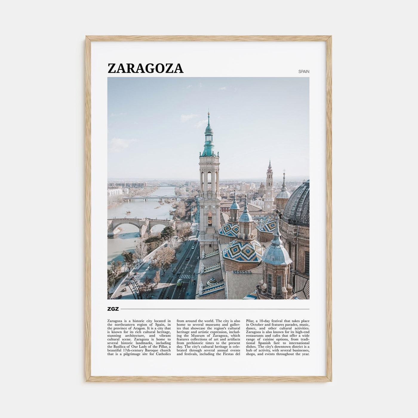 Zaragoza Travel Color No 1 Poster