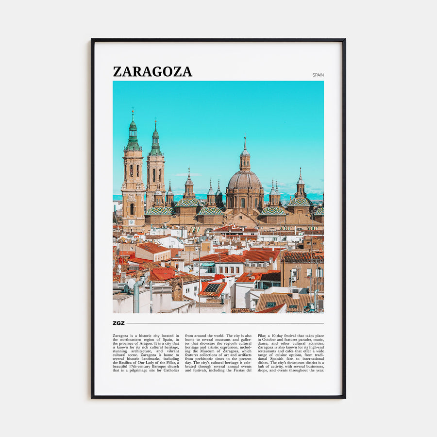 Zaragoza Travel Color No 2 Poster