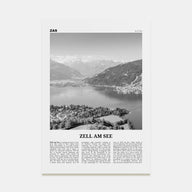 Zell am See Travel B&W Poster