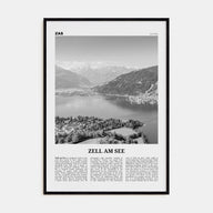 Zell am See Travel B&W Poster