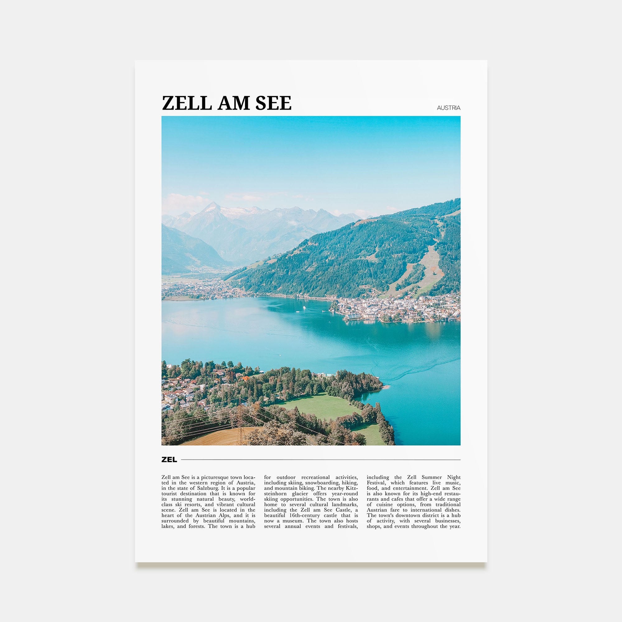Zell am See Travel Color Poster
