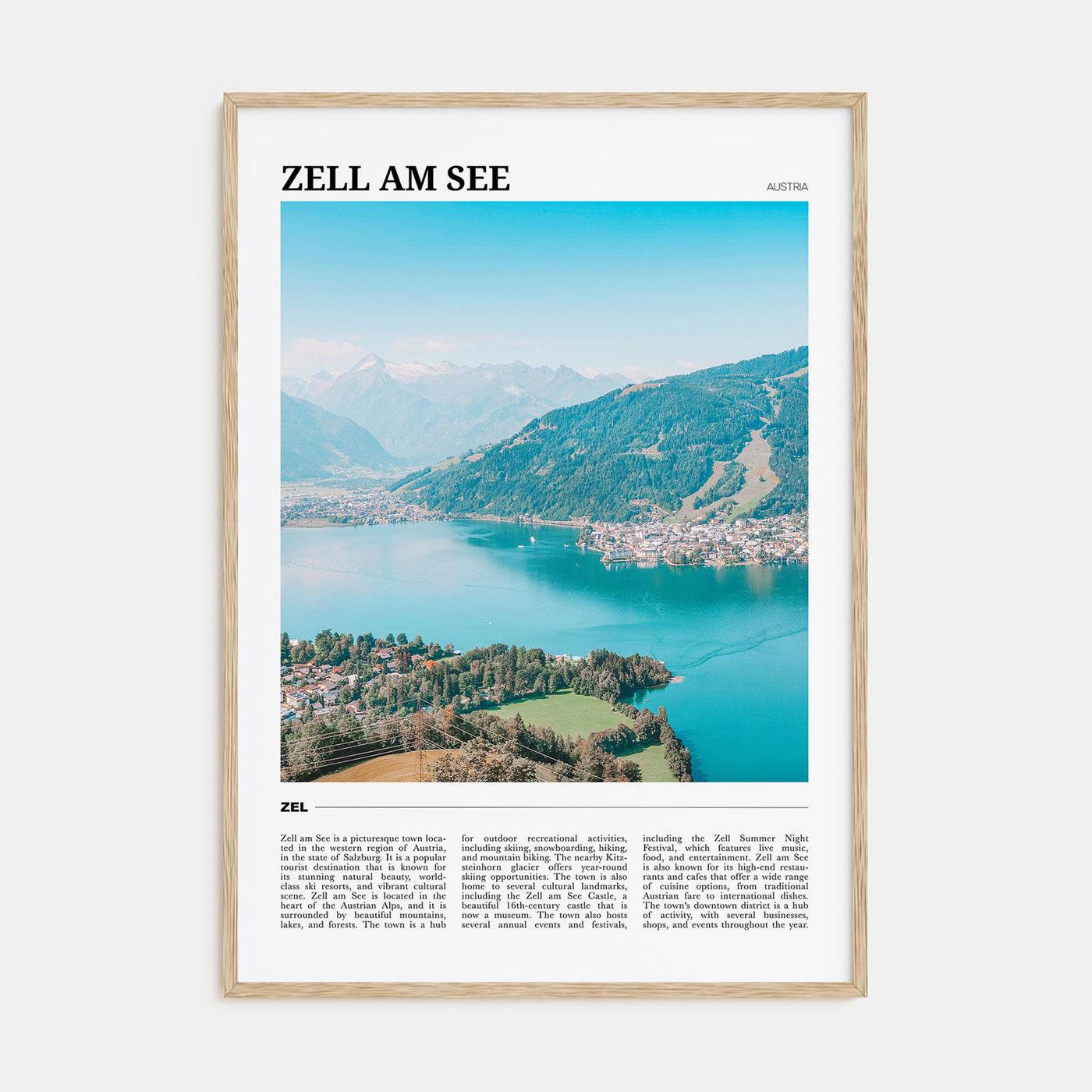 Zell am See Travel Color Poster