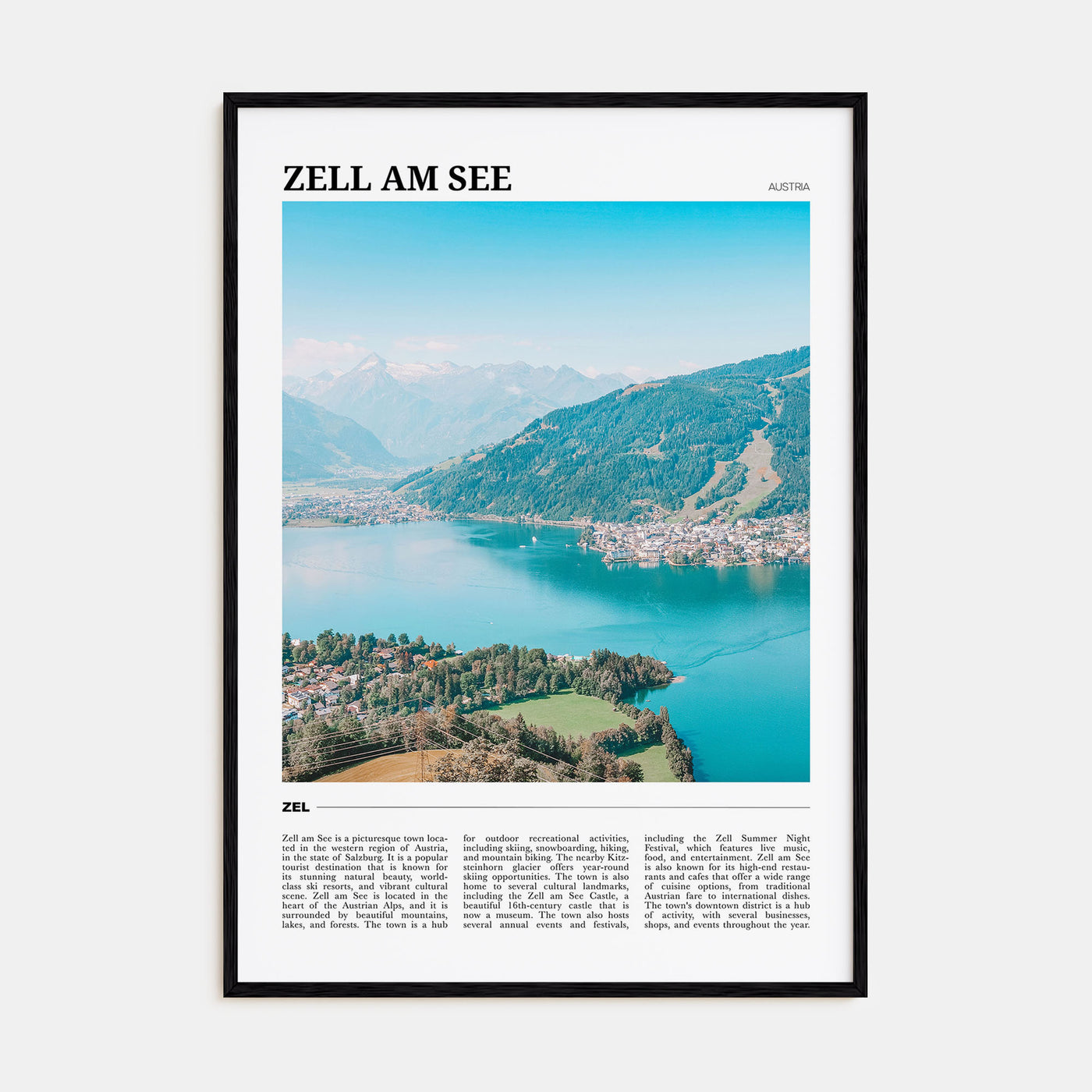 Zell am See Travel Color Poster