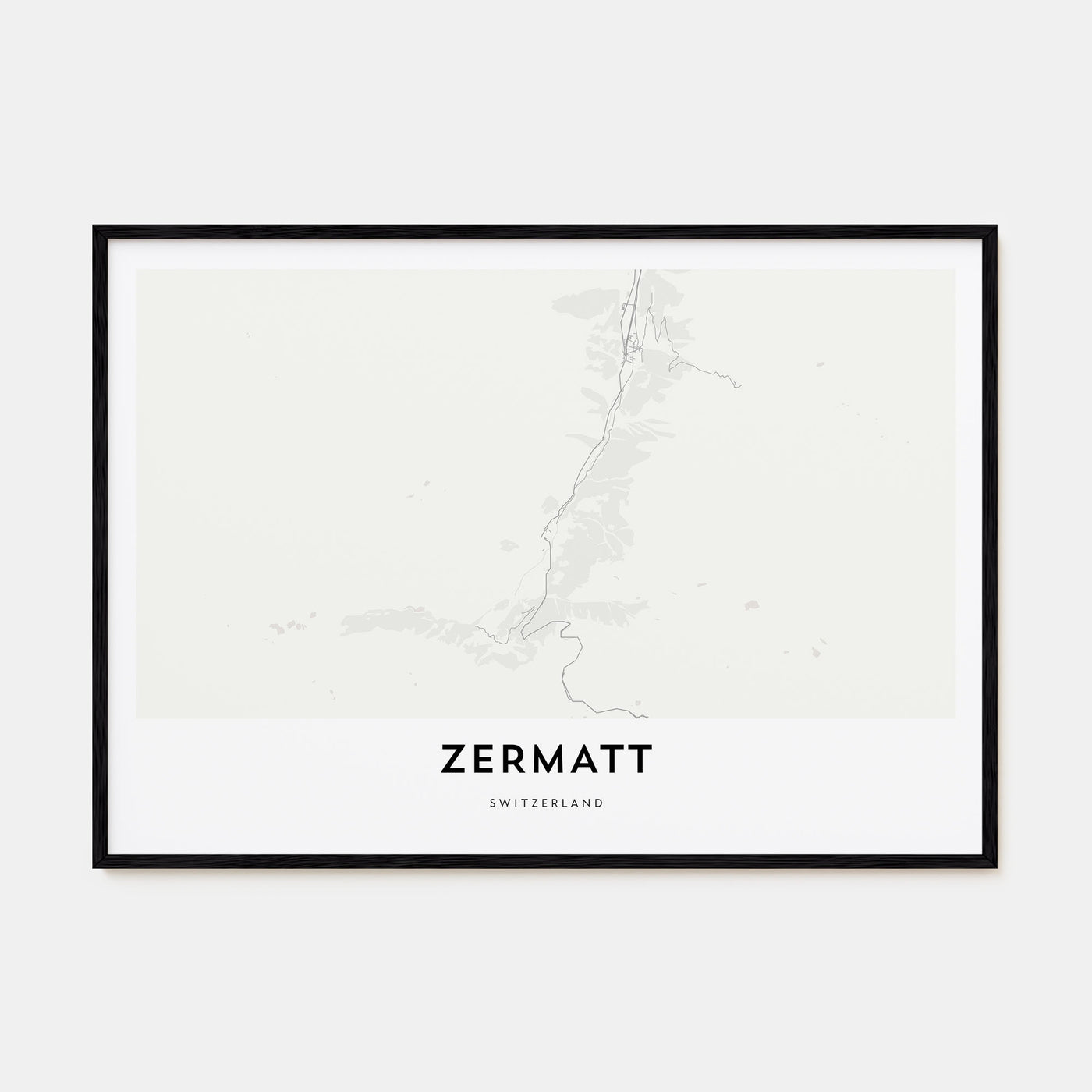 Zermatt Map Landscape Poster