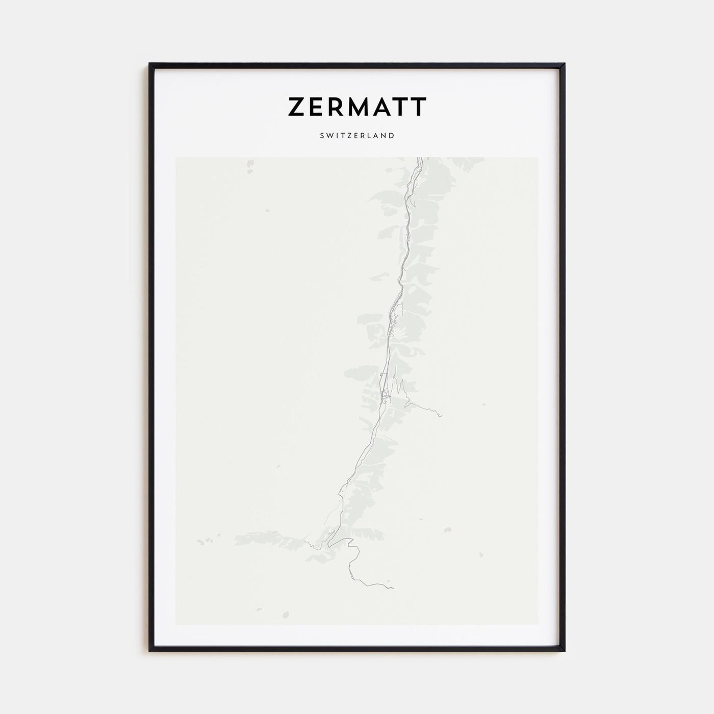 Zermatt Map Portrait Poster