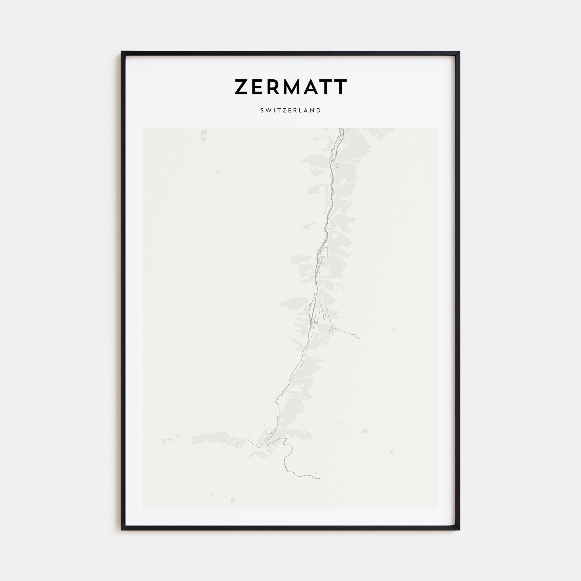 Zermatt Map Portrait Poster
