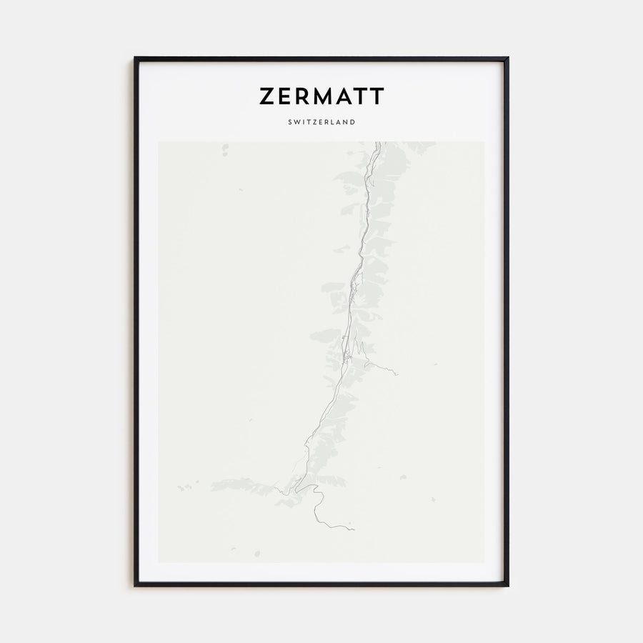 Zermatt Map Portrait Poster