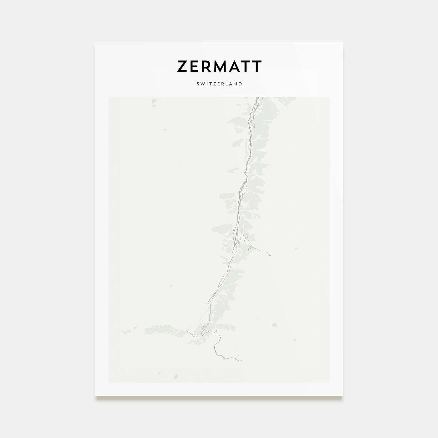 Zermatt Map Portrait Poster