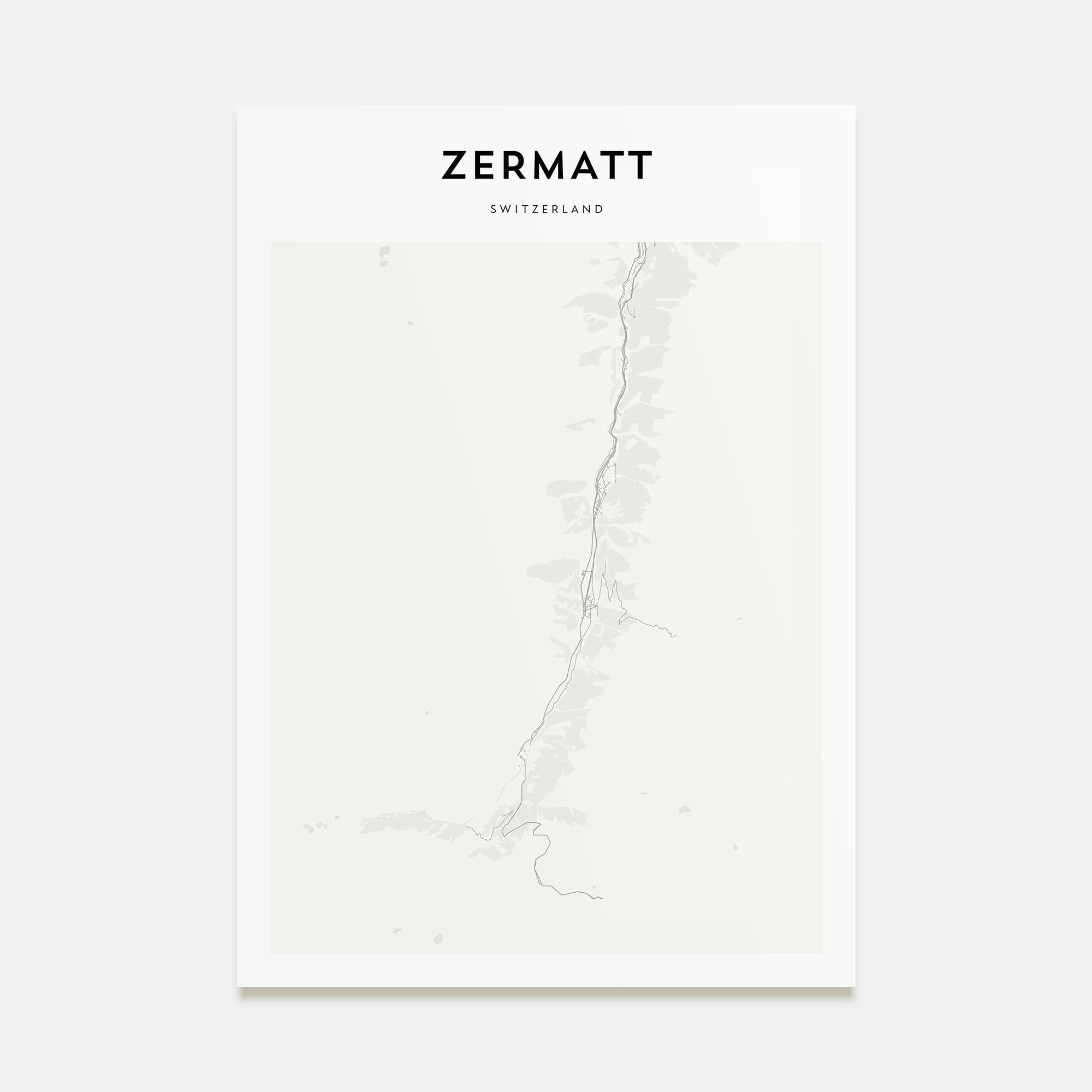 Zermatt Map Portrait Poster