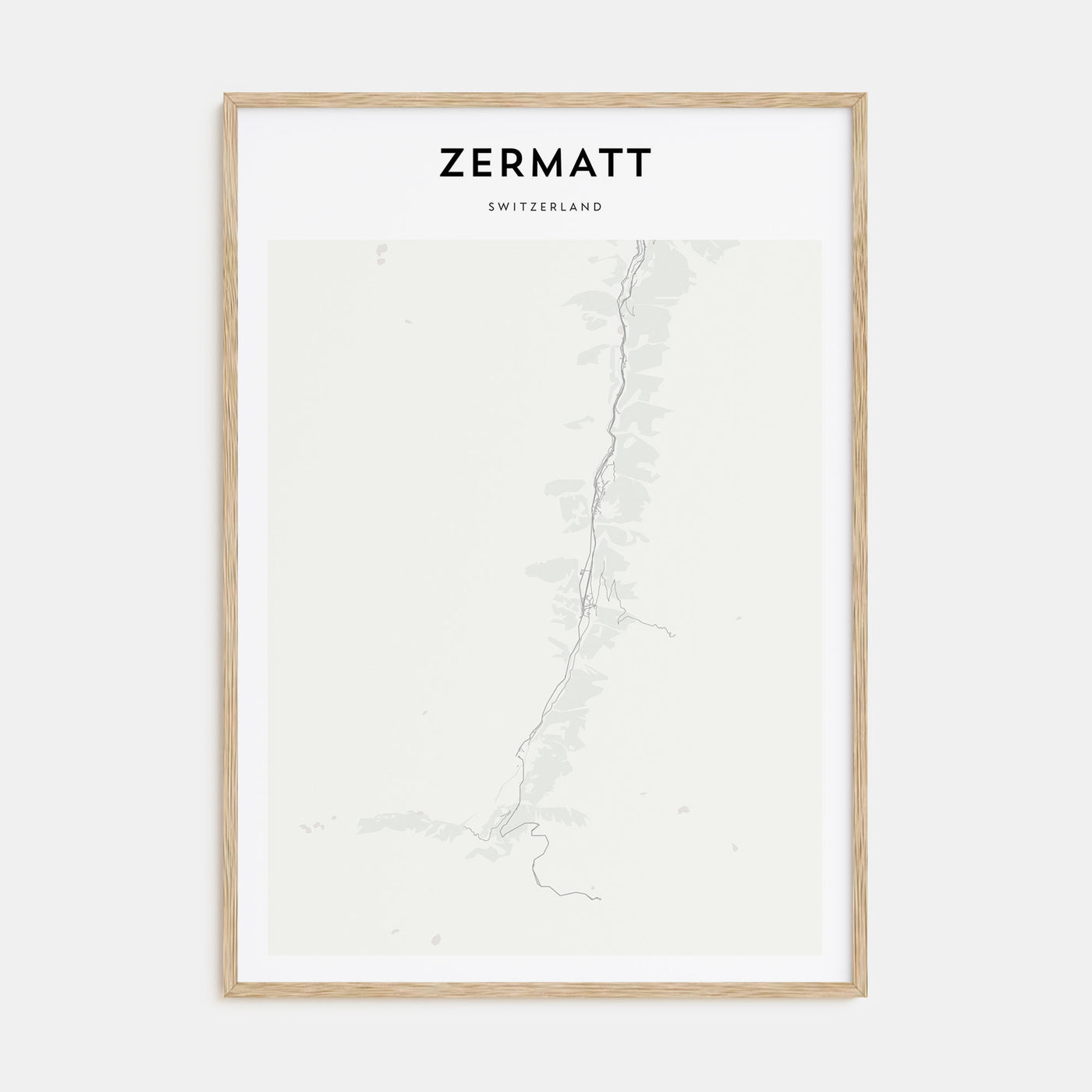 Zermatt Map Portrait Poster