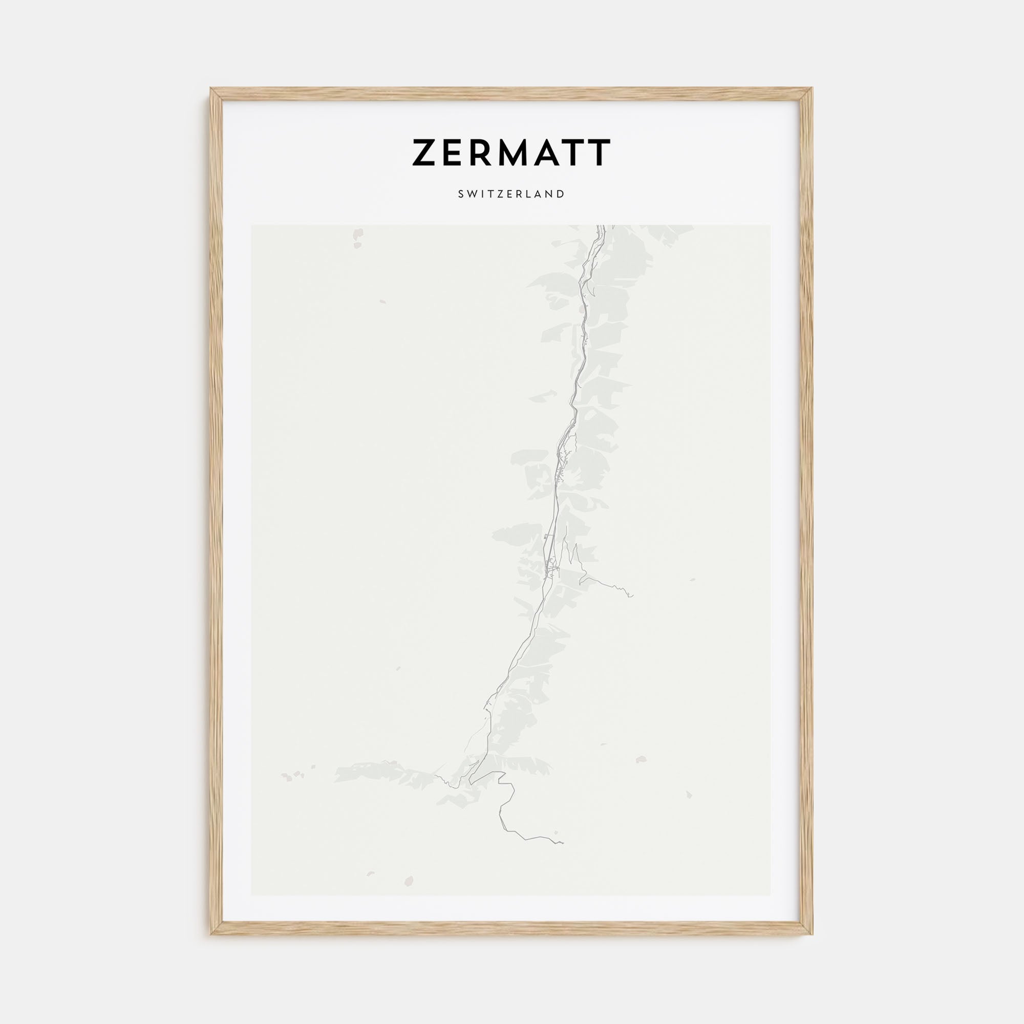 Zermatt Map Portrait Poster