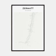 Zermatt Map Portrait Poster