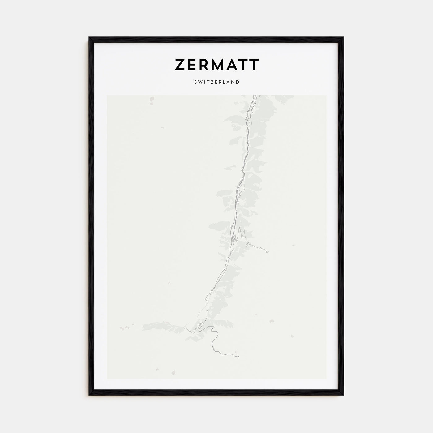 Zermatt Map Portrait Poster