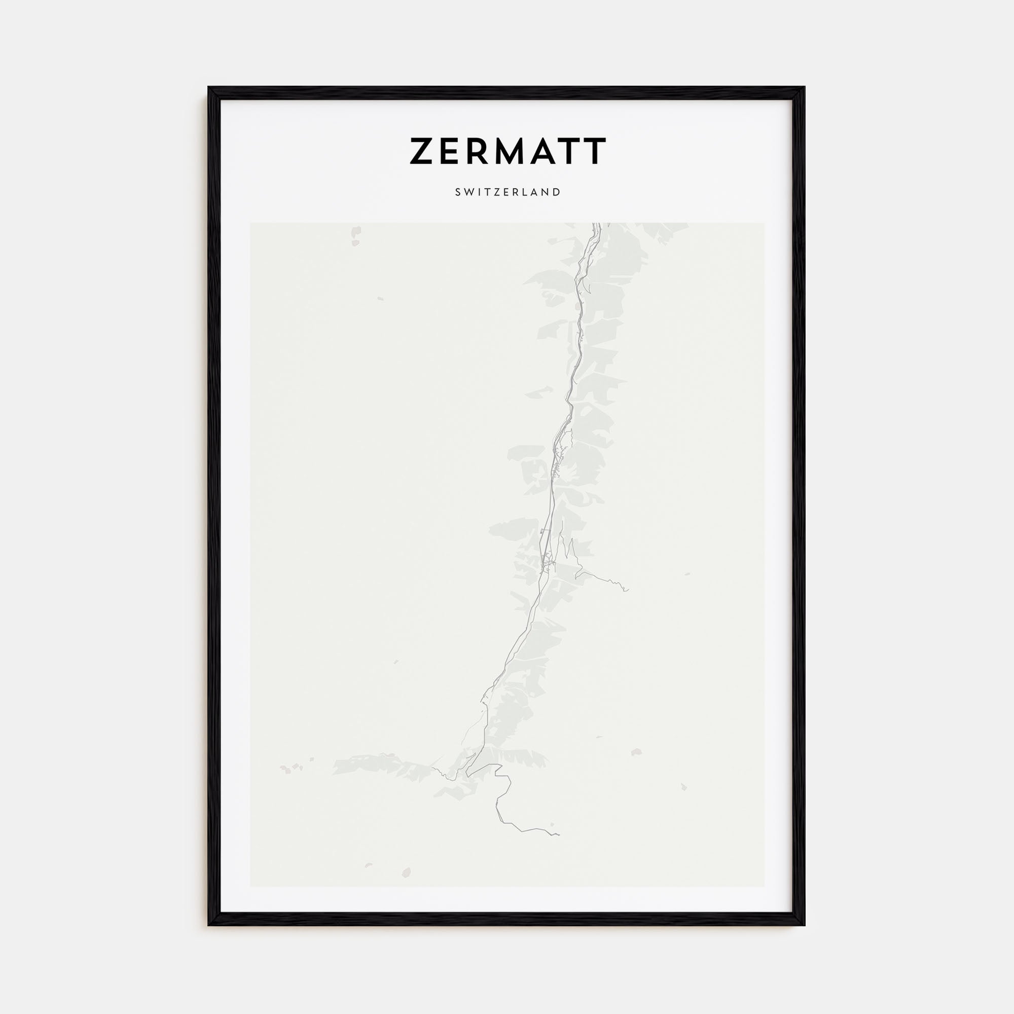 Zermatt Map Portrait Poster