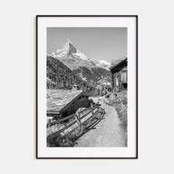Zermatt Photo B&W Poster