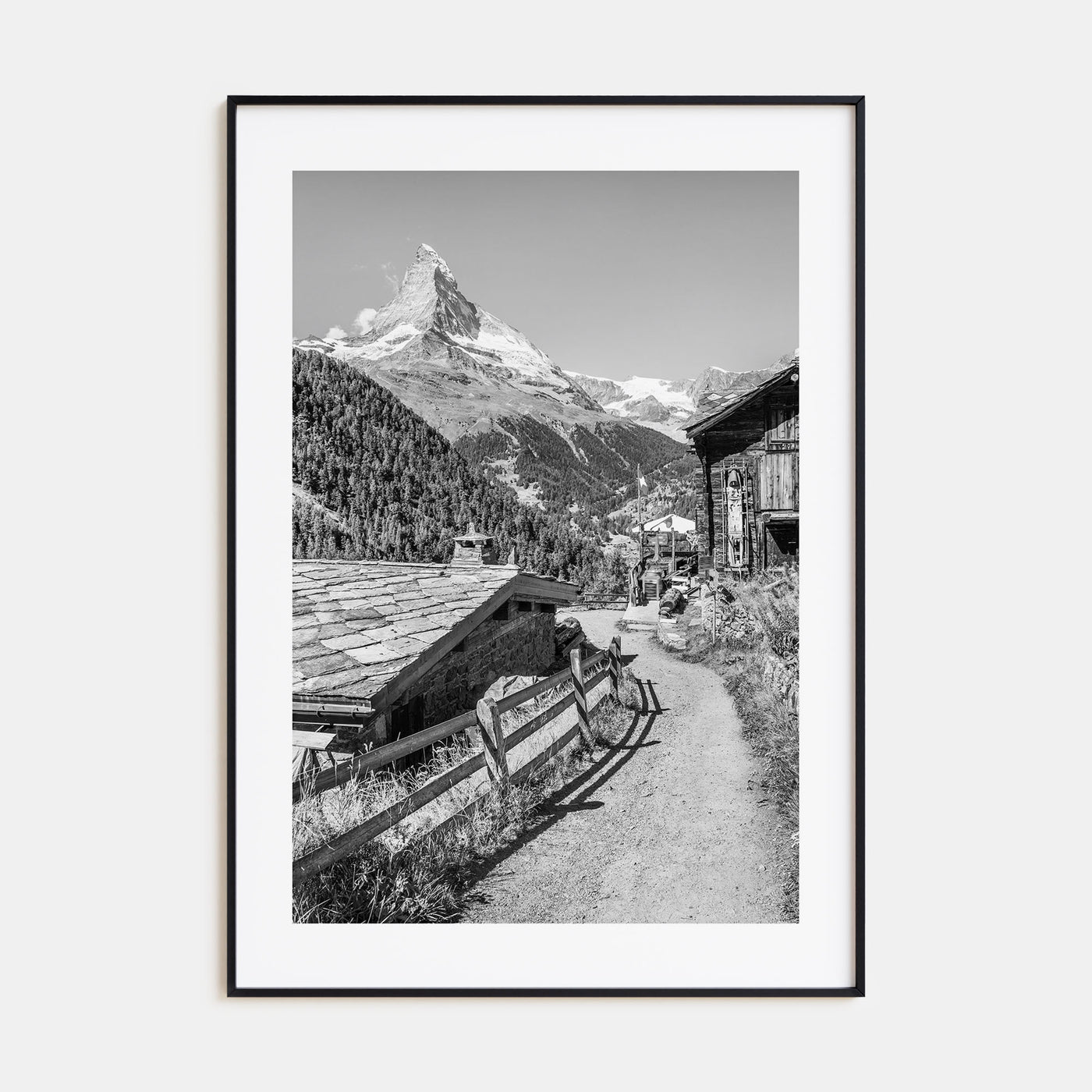 Zermatt Photo B&W Poster