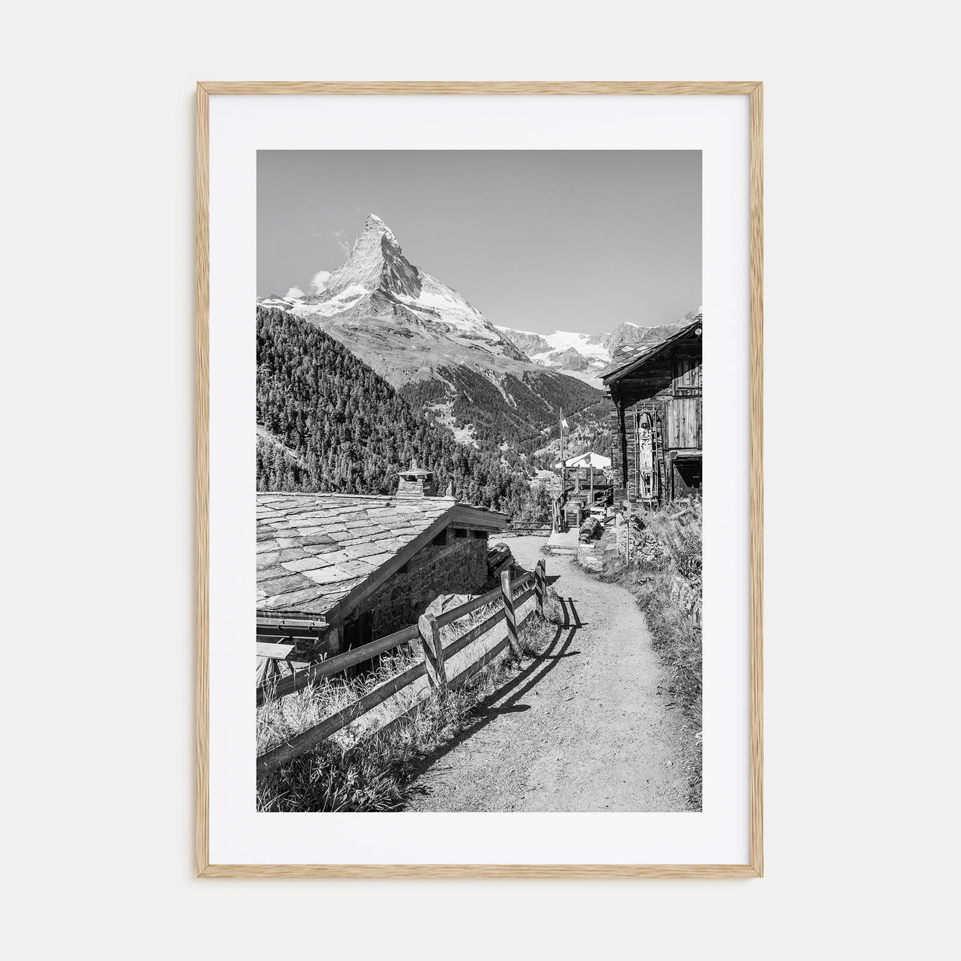 Zermatt Photo B&W Poster