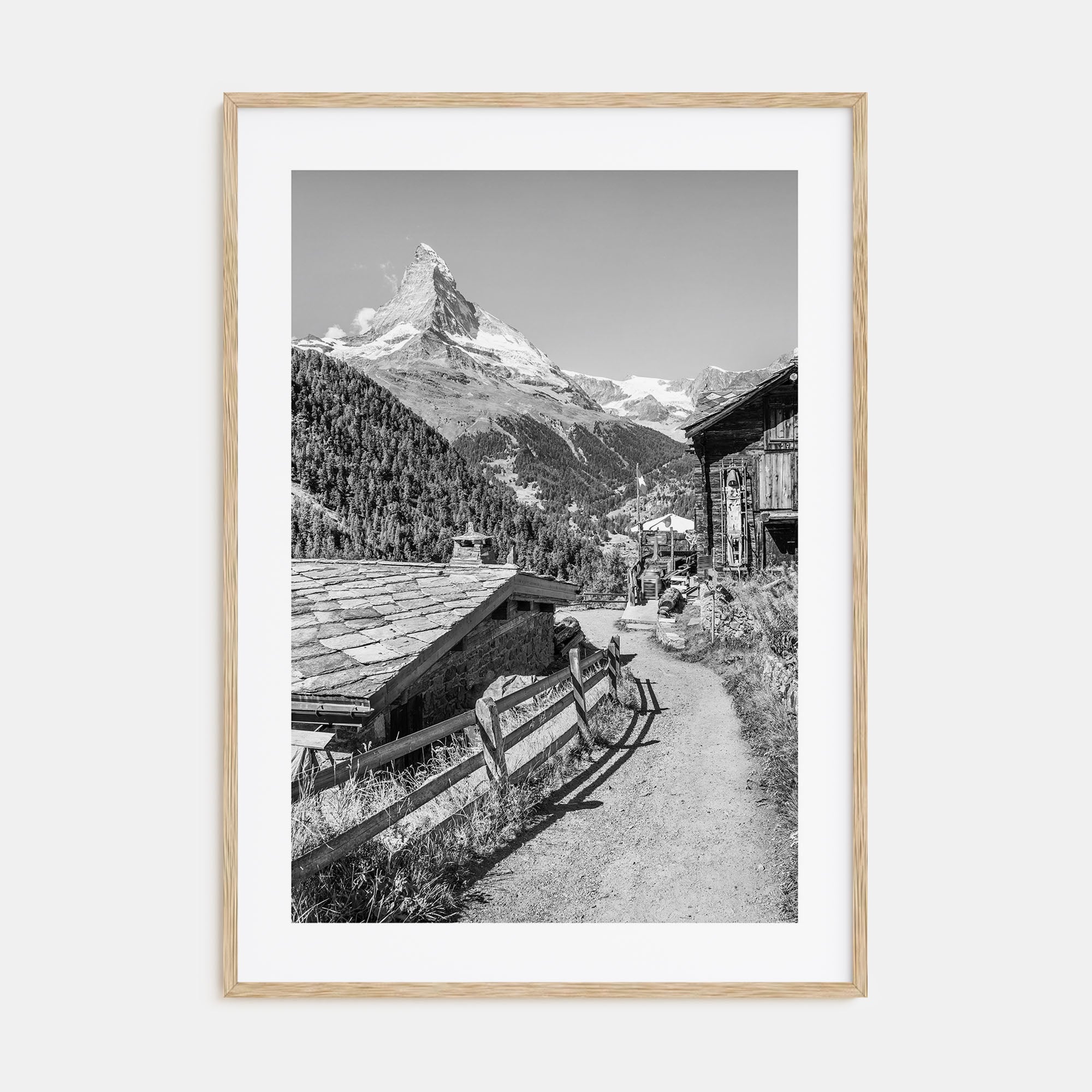 Zermatt Photo B&W Poster