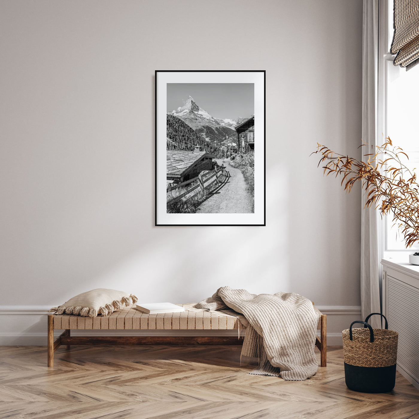Zermatt Photo B&W Poster