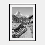Zermatt Photo B&W Poster