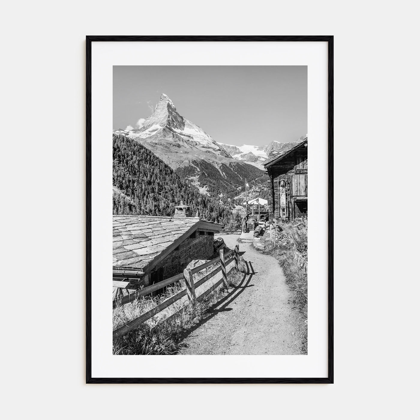 Zermatt Photo B&W Poster