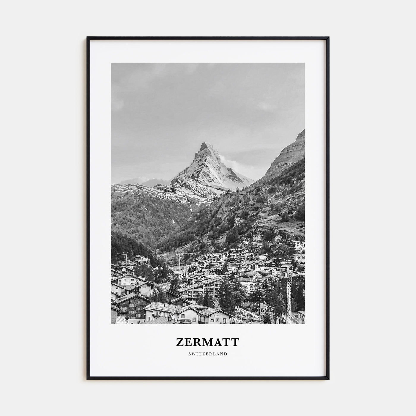 Zermatt Portrait B&W Poster