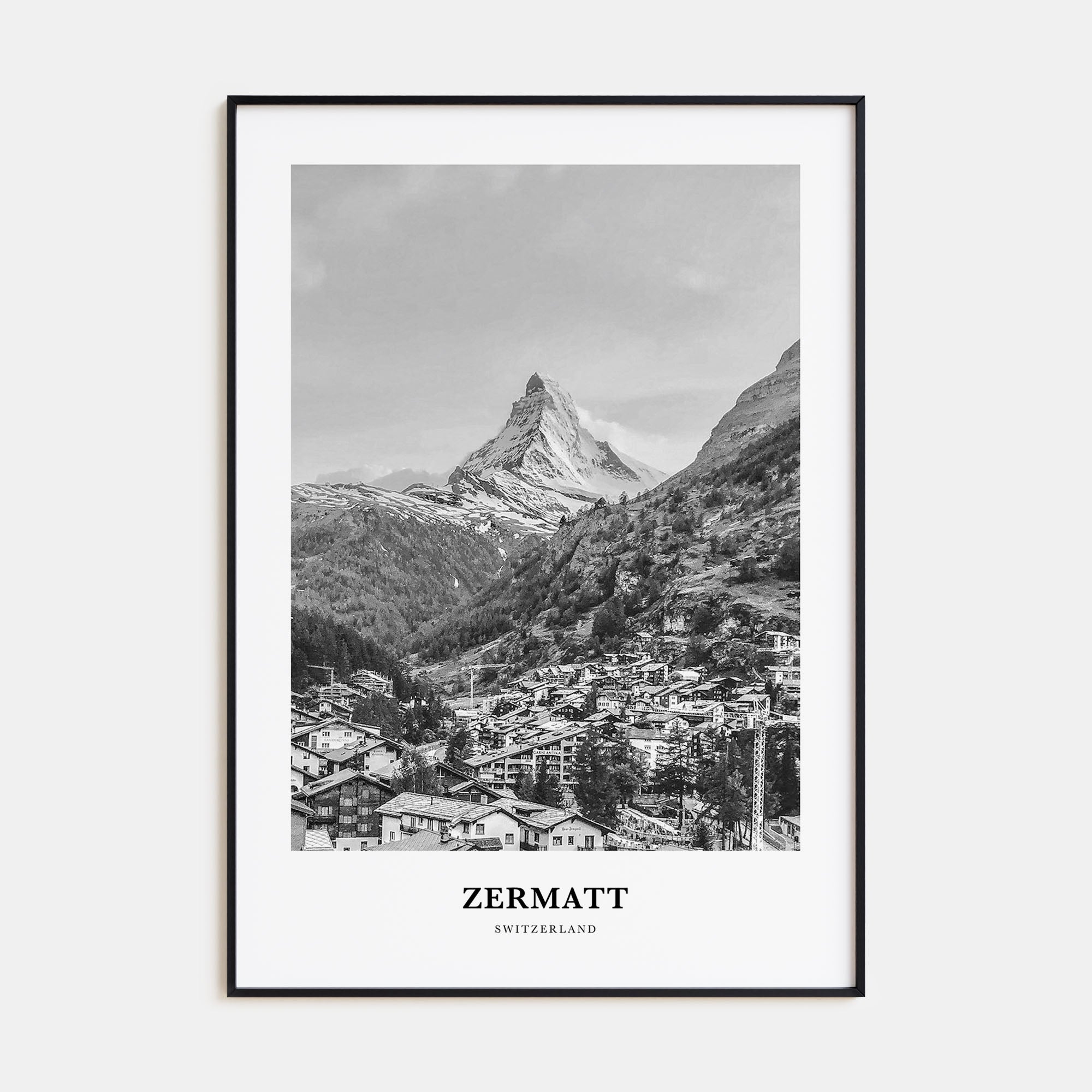 Zermatt Portrait B&W Poster