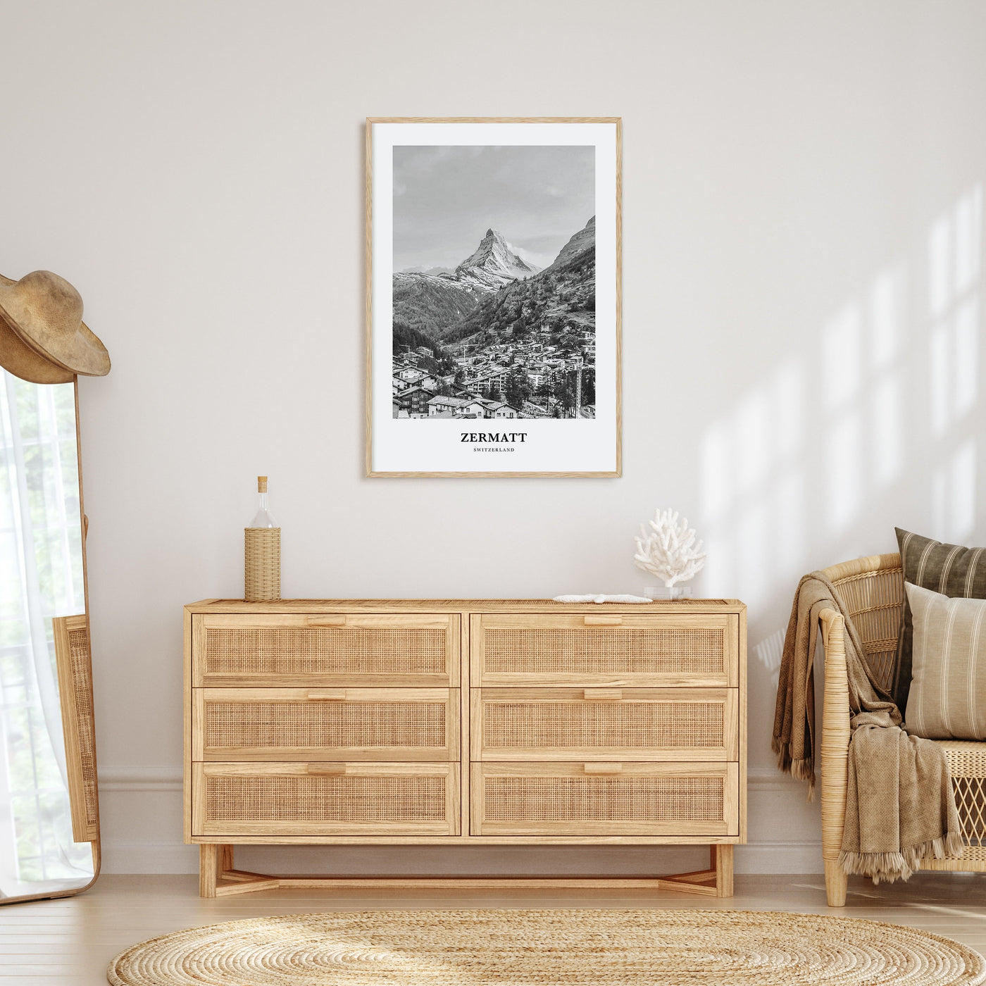 Zermatt Portrait B&W Poster
