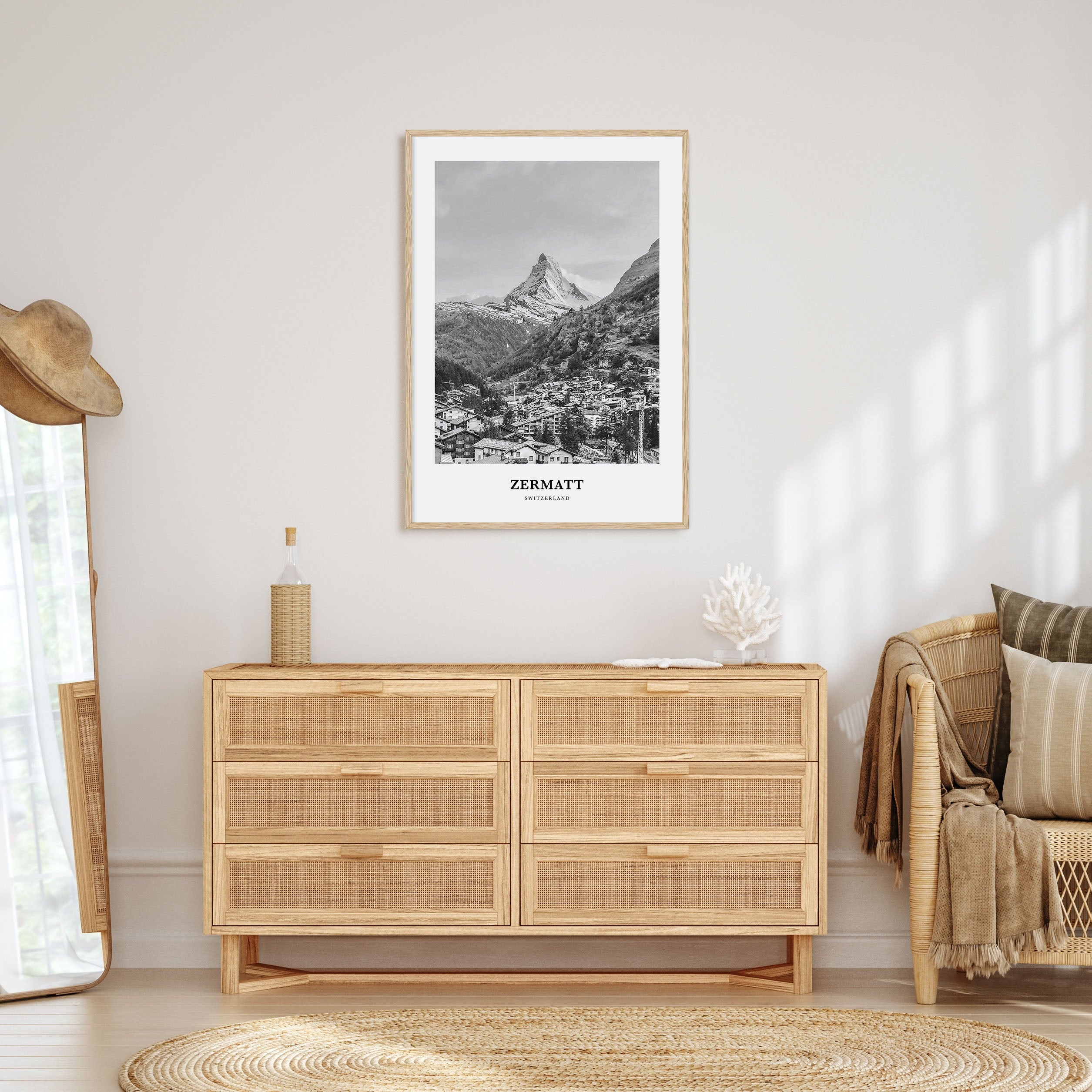 Zermatt Portrait B&W Poster