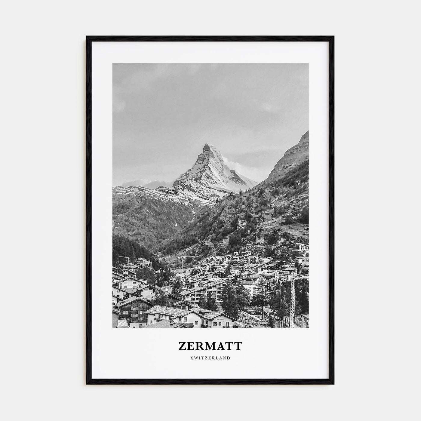 Zermatt Portrait B&W Poster