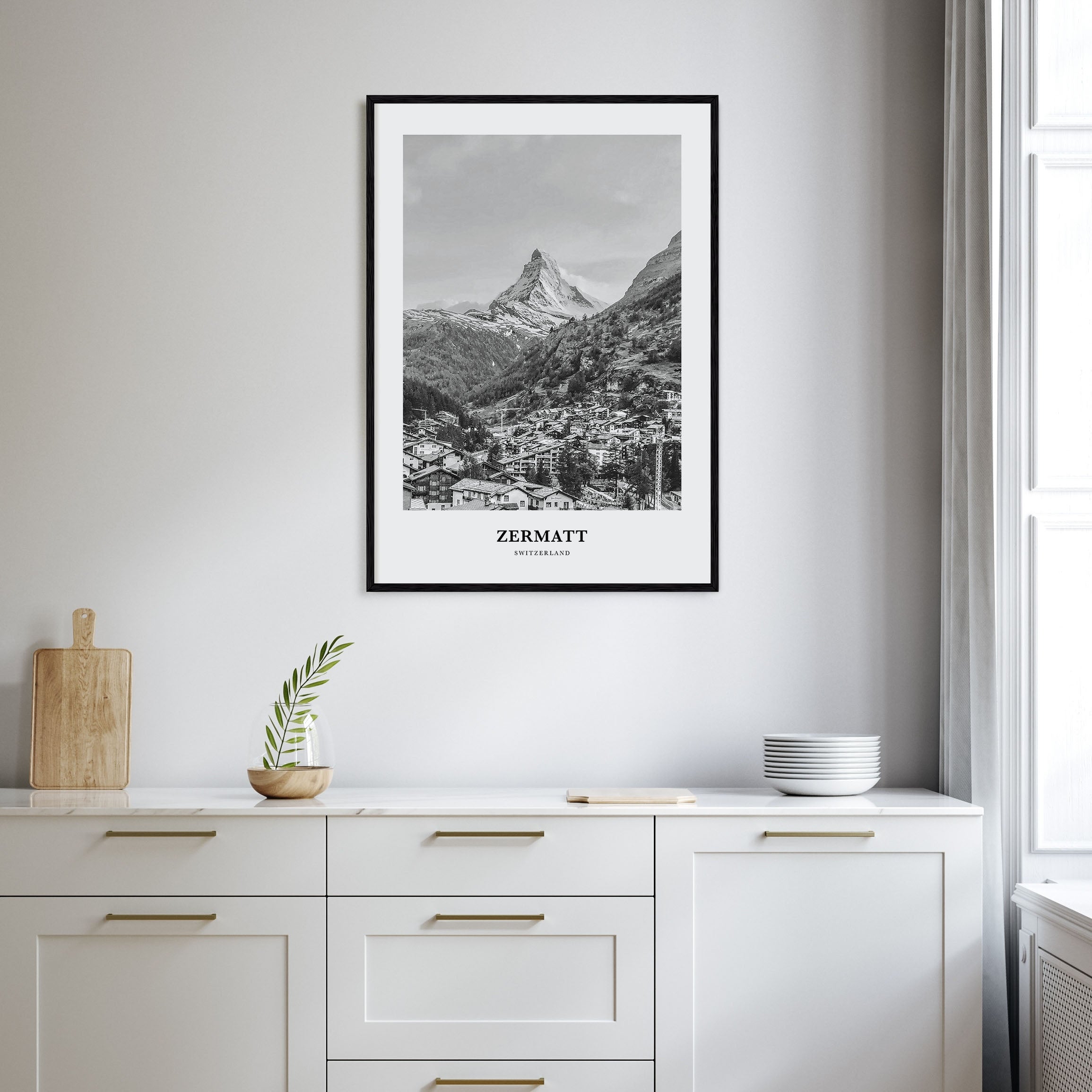 Zermatt Portrait B&W Poster