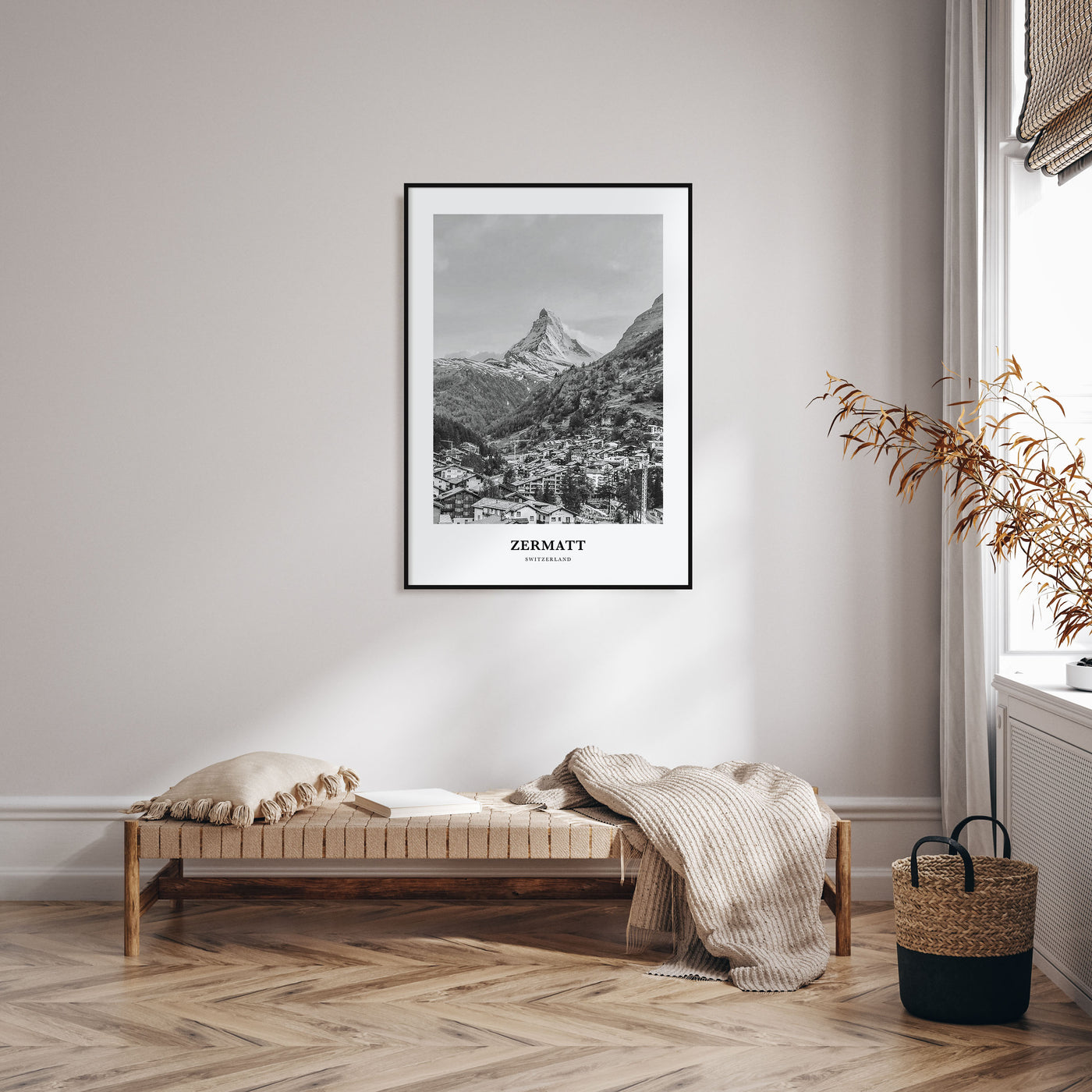 Zermatt Portrait B&W Poster