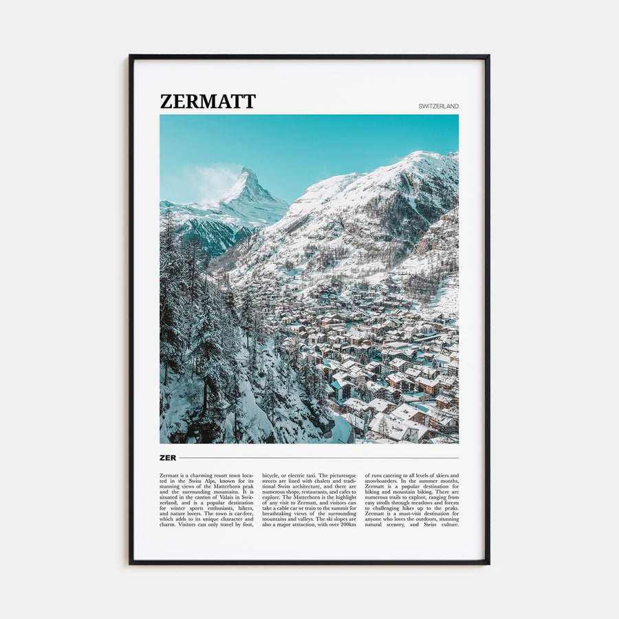 Zermatt Travel Color Poster