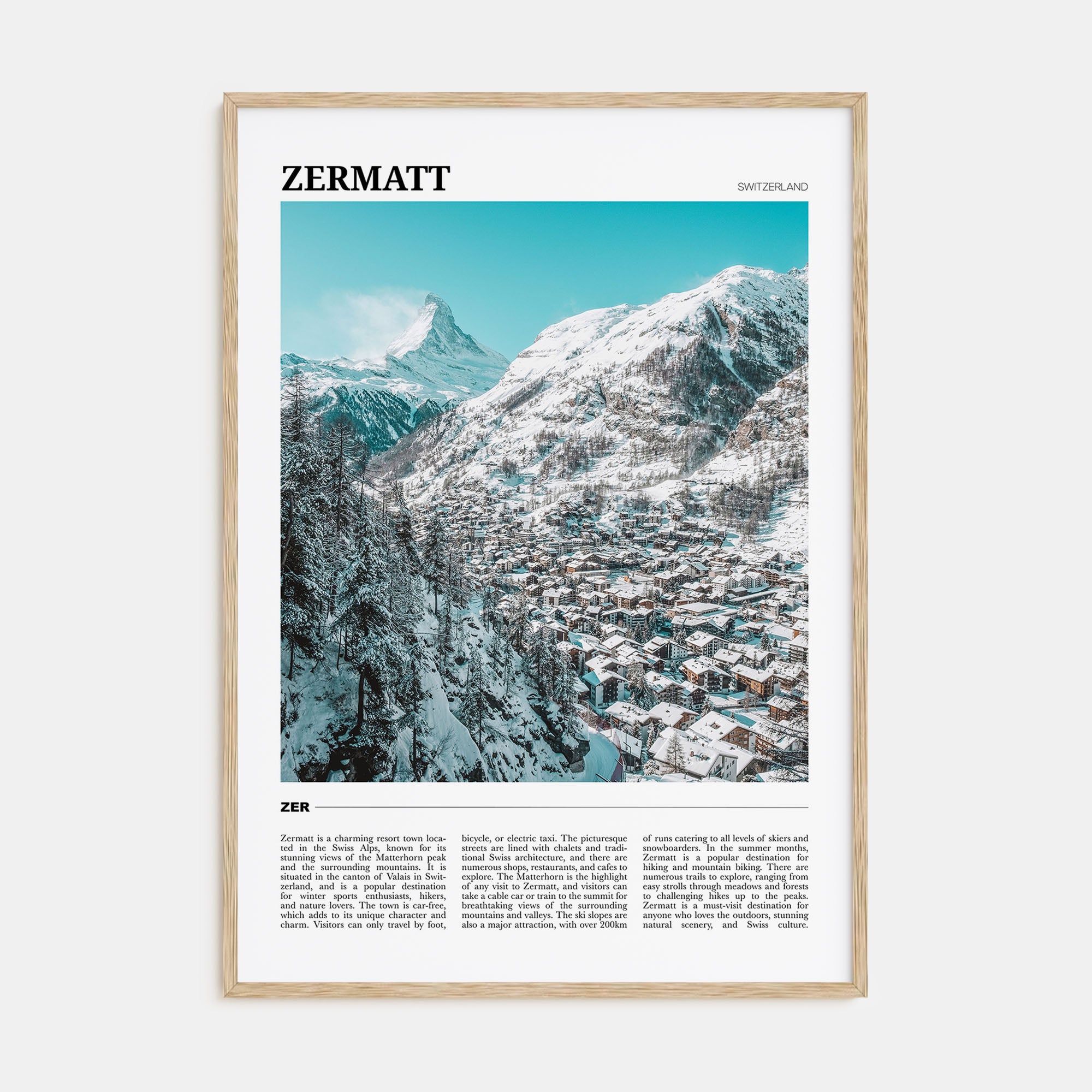 Zermatt Travel Color Poster