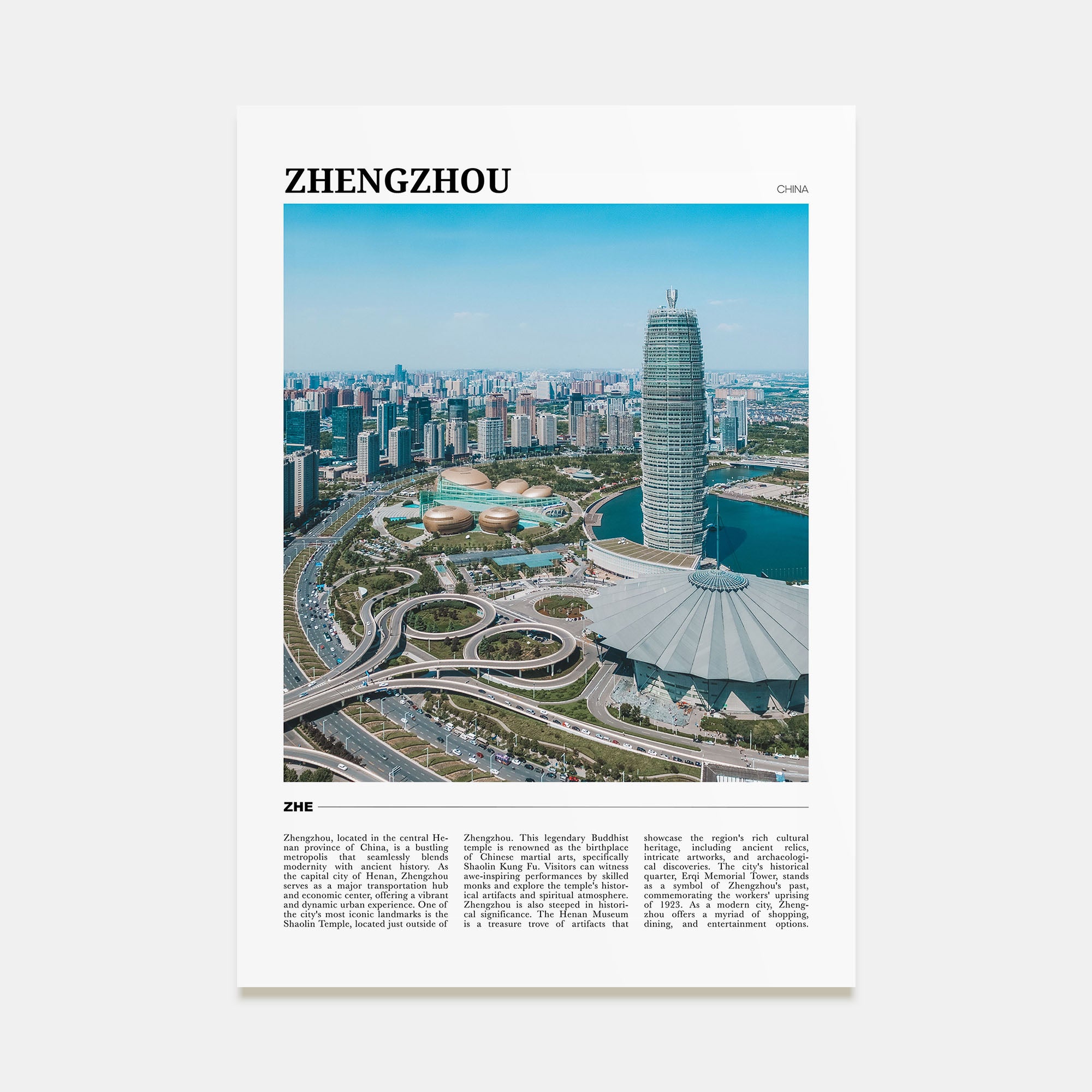 Zhengzhou Travel Color Poster
