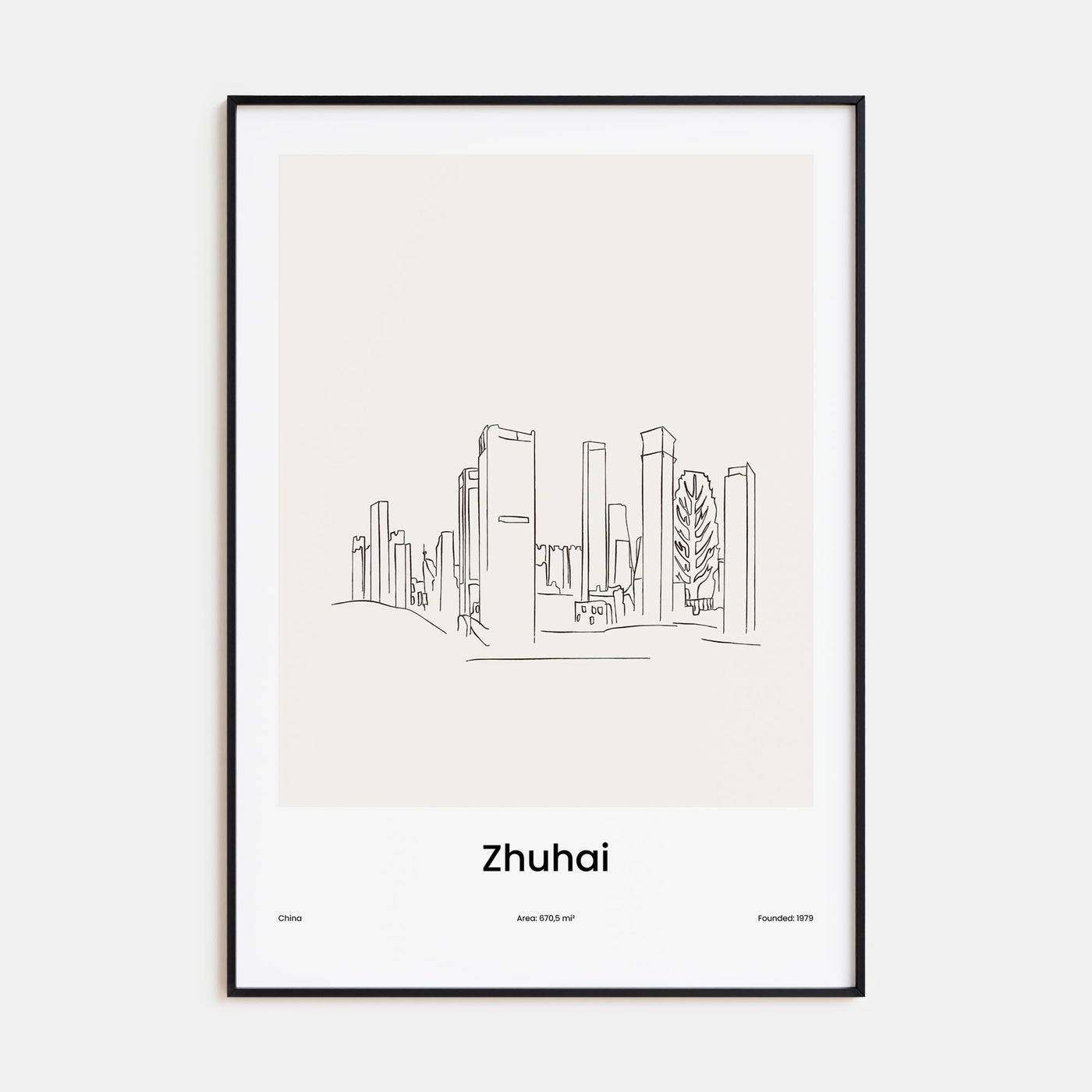 Zhuhai Drawn Poster
